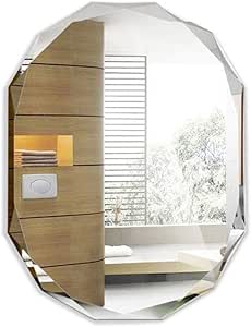 Espejo de Pared de Cuerpo Completo Espejo Biselado Ovalado para baño