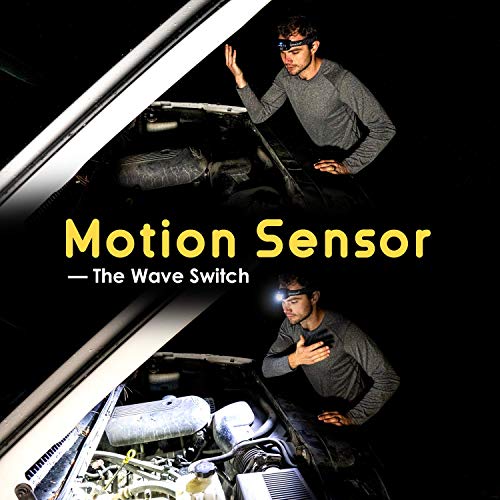 Everbeam H6 Pro LED Head Torch Headlamp, Motion Sensor Control, 650