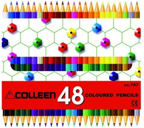 COLLEEN WOODEN COLOURED PENCIL 2 HEAD 24 BARS, 48 COLORS