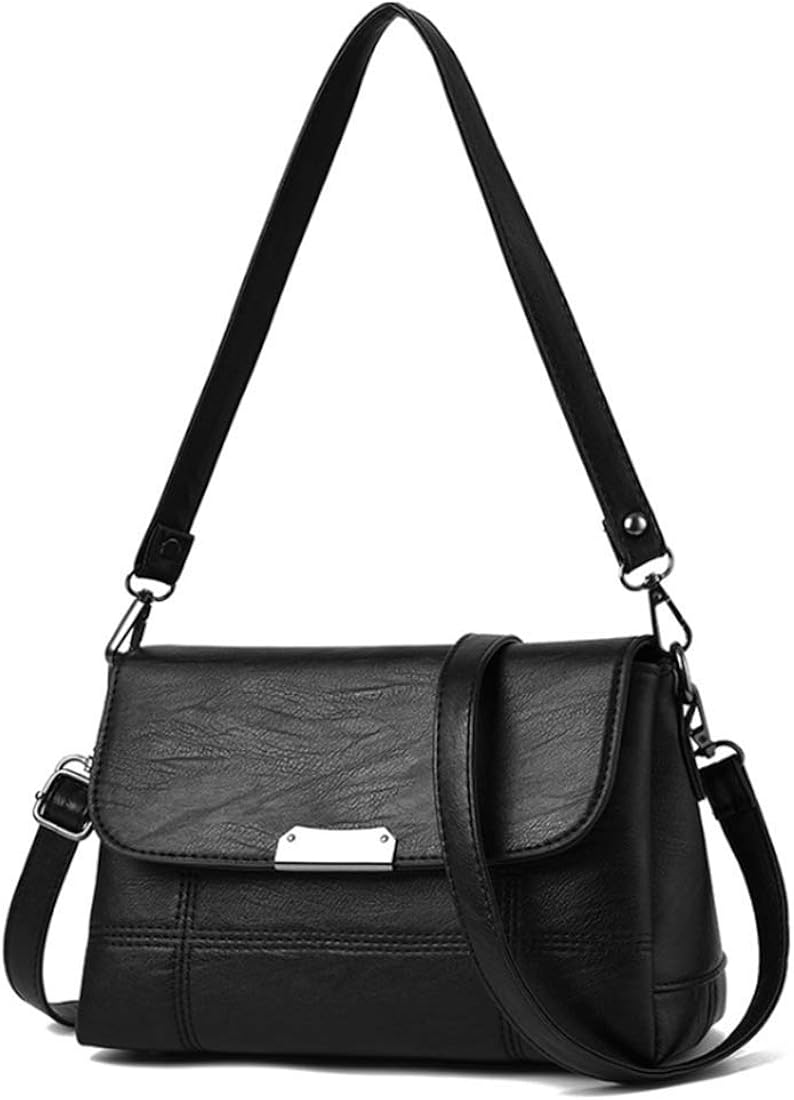 CrossBody Bags, Soft PU Leather Functional Pocket Zipped Small Purses Lightweight Women's Bags