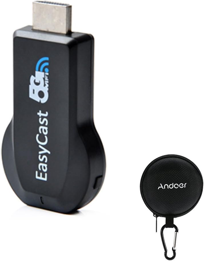 Andoer EasyCast 5G Wi-Fi Display Receiver Powerful 1080P Audio & Video DLNA Airplay Miracast Display Dongle with HDMI Plug Box for Smart Phones Notebook Tablet PC to HDTV Monitor