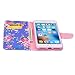 iPhone 8 Plus Wallet Case, iPhone 7 Plus (5.5 Inch) Case, JanCalm [Card/Cash Slots] [Wrist Strap] Design Dual- Use Flip Pattern Premium PU Leather Fold Wallet Pouch Cover + Pen (Purple and Flower)