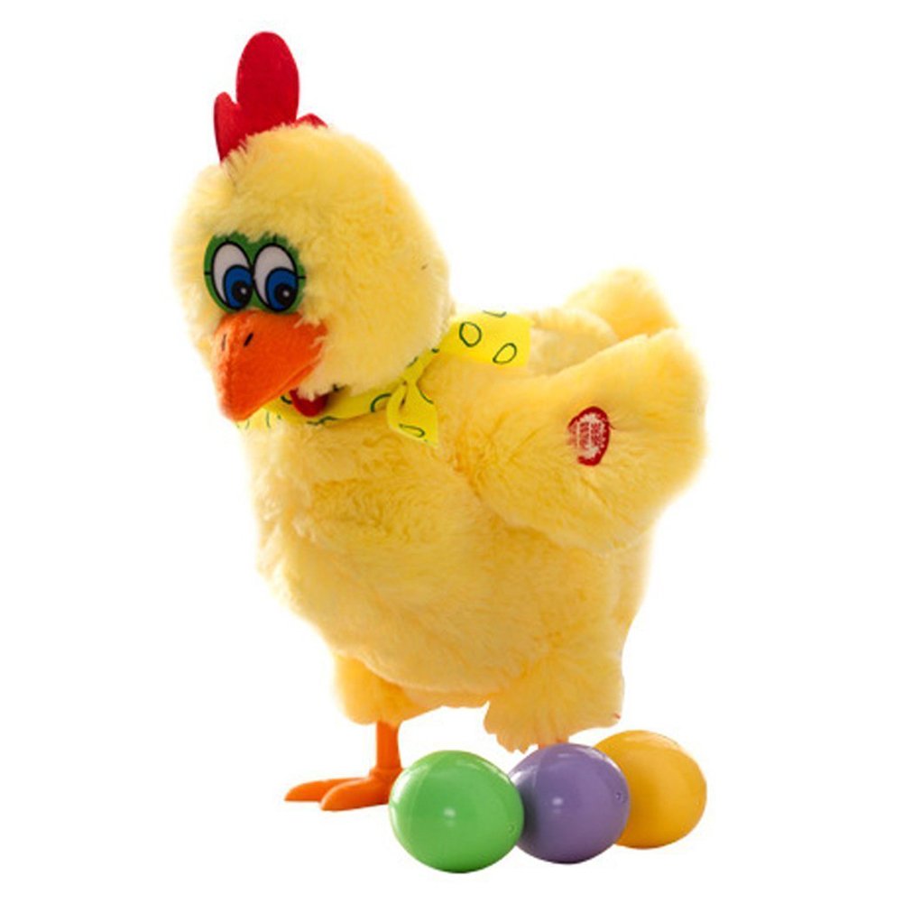 Aideal Laying Egg Chicken Toy Electric Interactive Stuffed Plush Animals Singing Toy Doll Gift for Kids