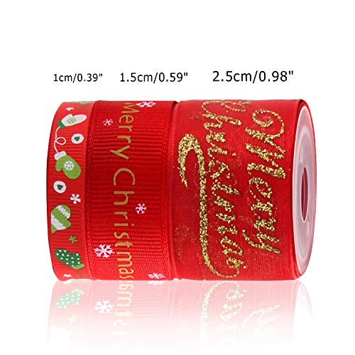 1 Christmas+Ribbons+Grosgrain+Metallic+Wrapping