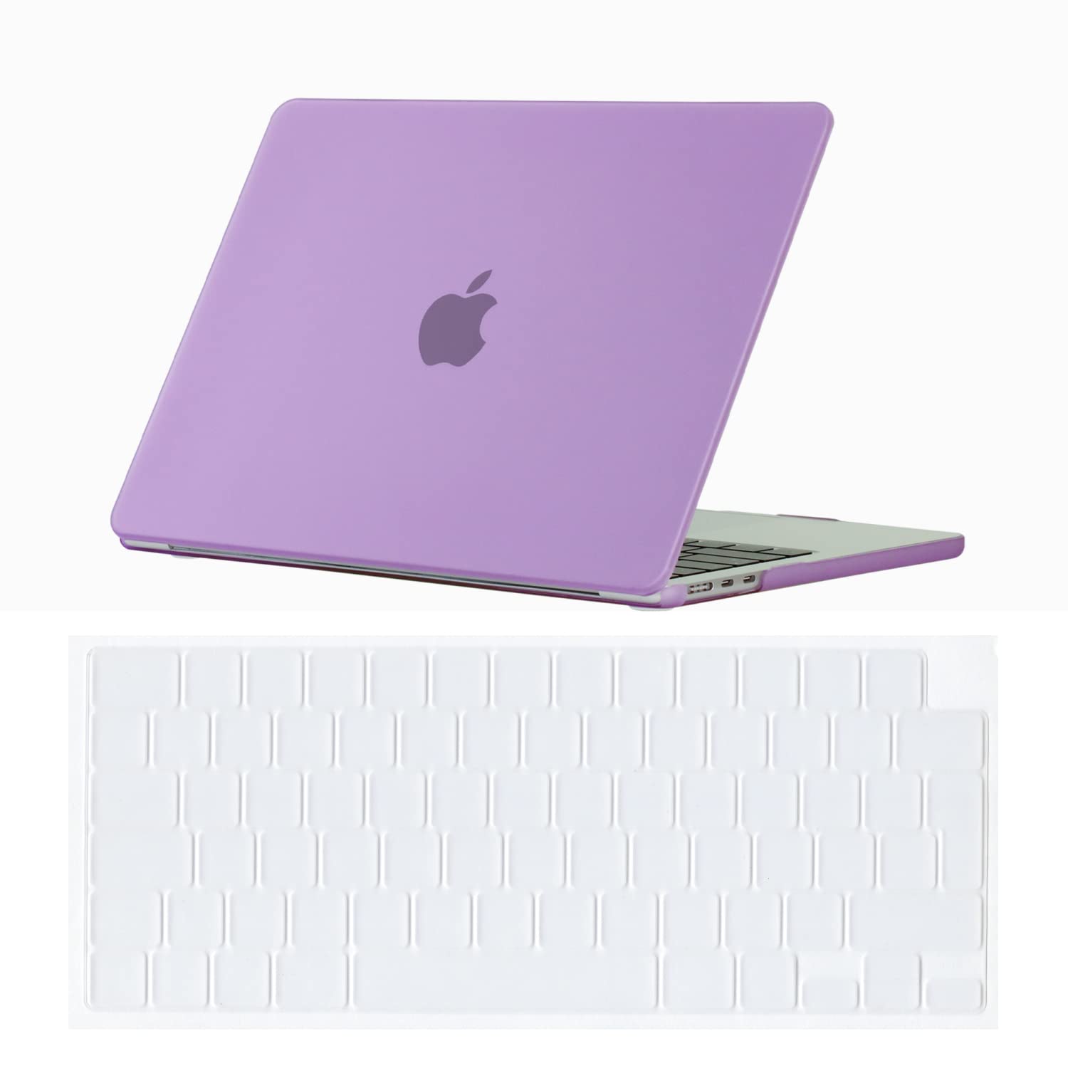Se7enline Compatible with M2/M3/M4 MacBook Air Case 2022-2025 13 inch M2/M3/M4 Chip for 13.6 inch Model A2681/A3113/A3240 Matte Finish Laptop Hard Shell Case with Keyboard Cover Skin,Light Purple