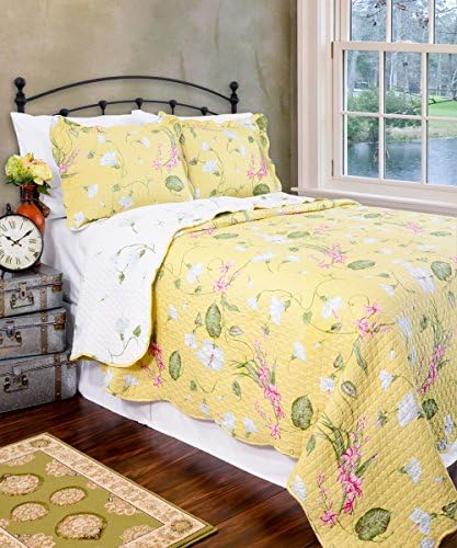Pegasus Home Fashions Vintage Collection Tara Quilt Plus Sham Set, Full/Queen