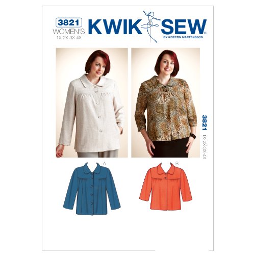 Kwik Sew K3821 Jackets Sewing Pattern, Size 1X-2X-3X-4X