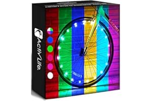 Activ Life 2-Tire Pack LED Bike Wheel Lights with Batteries Included, Get 100% Brighter and Visible from All Angles for Ultimate Safety and Style
