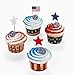 Fun Express Fourth of July Patriotic Red, White and Blue Baking Cups w/Star Picks - 100 PIeces