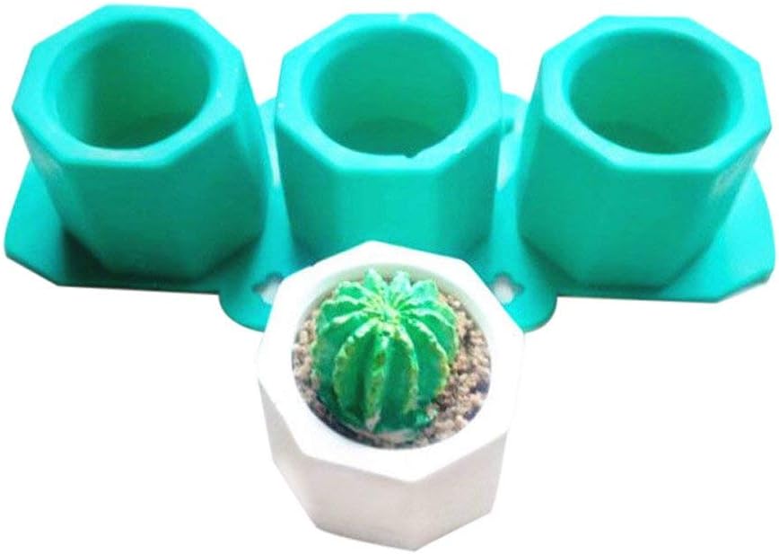 Farrom Silicone Cactus Flower Pot Mold Ceramic Clay Craft Casting Concrete Cup Mould Supplies