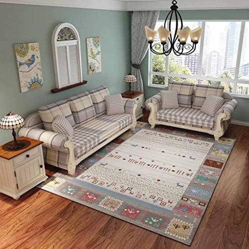QZ HOME Carpet Living Room Study Bedroom Balcony Bedside Children's Room Household Soft Comfortable Process Breathable Washable (Color : T2, Size : 140 cm x 200 cm)