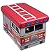Fire Truck Collapsible Storage Organizer by Clever Creations | Firetruck Storage Box Folding Storage Ottoman for Your Bedroom | Perfect Size Storage Chest for Books, Shoes & Games