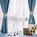 Nanami Chic One Pair Curtain Clips Attraction Appliance Curtain Buckle Magnetic Tieback Creative Diamond Curtain Bind (Sliver One)