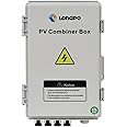 lopopvsys Solar 4 String PV Combiner Box with Lightning Arreste, 15A Rated Current Fuse and 2P 63A Circuit Breakers for On/Off Grid Solar Panel System (4 String PV Combiner Box)