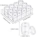 Blulu Clear Bead Organizer Small Bead Storage Containers Set 12 Pieces Plastic Storage Cases Cylindrical Clear Craft Supply Case for Earrings, Rings, Necklace, Threads, Beads(1.9 x 1.5 x 1.5 Inches)