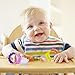 Baby Feeder for Girls 2 Pack, Grab n’ Shake Rattle Teething Toy Set | Fresh Food-Fruit Silicone Feeder & Teether