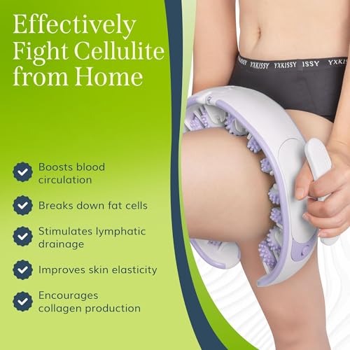 Cellulite Massager Roller, Thigh Slimmer and Cellulite Remover, Deep Tissue Fascia Muscle Roller for Legs & Abdomen, Body Sculpting Tool for Muscle Relaxation, Purple