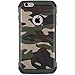 iPhone 6 Case, iPhone 6S Case, MAXCURY Premium Heavy Duty Dual Layer Military Army Camo Design Defender Camouflage Painting Pattern Shockproof Rugged Impact Super Protective Case - Green