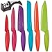 Stainless Steel Kitchen Knife Set - 13 Piece - BONUS Sharpener - 6 Knives - Chef, Bread, Carving, Paring, Utility and Santoku Knife - Cutlery Sets - Multicolor by Lucentee primary