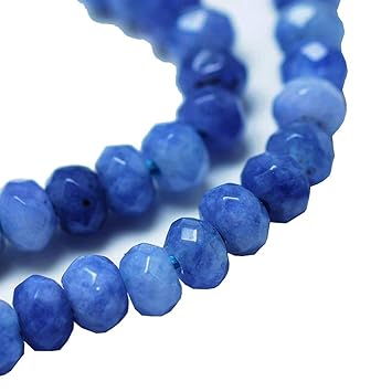 30 ACHAT PERLEN Natural Sapphire BLAU 4mm Rondell Facettiert Edelsteine Natursteine, Halbedelstein, Schmuckstein, Schmuckperl