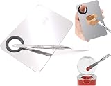 Rowwait Makeup Mixing Palette Set Stainless Steel Cosmetic Foundation Spatula view 3