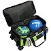 Pyramid Path Deluxe Double Roller with Oversized Accessory Pocket Bowling Bag (Lime Green/Royal Blue)