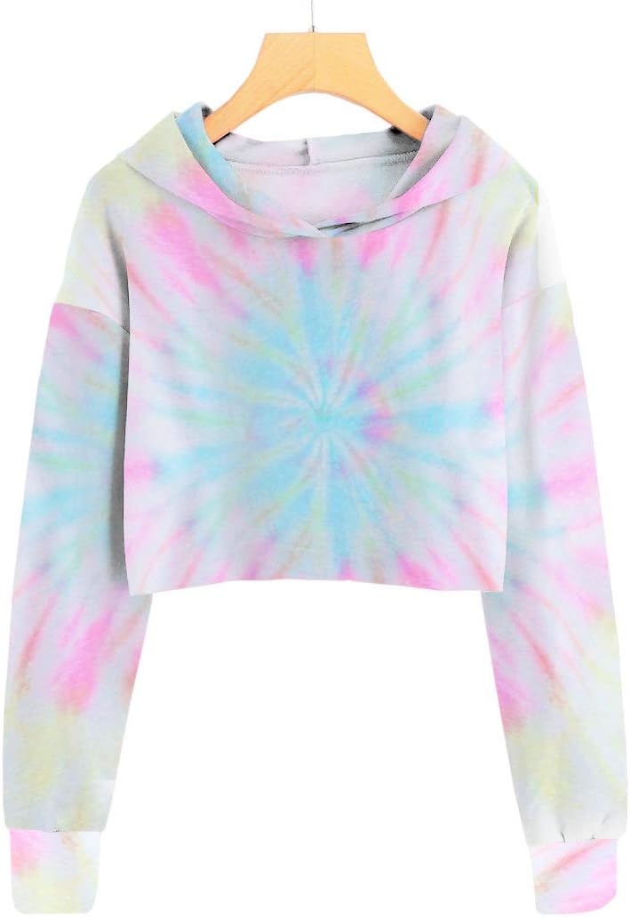 Kids Crop Tops Girls Hoodies Cute Plaid Long Sleeve Fashion Sweatshirts