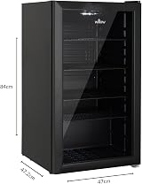 Willow WBC98B 98L Freestanding Undercounter Beverage Cooler Black 39dBA view 4