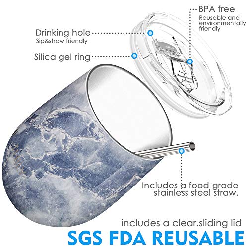 2 Vacuum+Insulated+Stemless+Wine+Tumbler