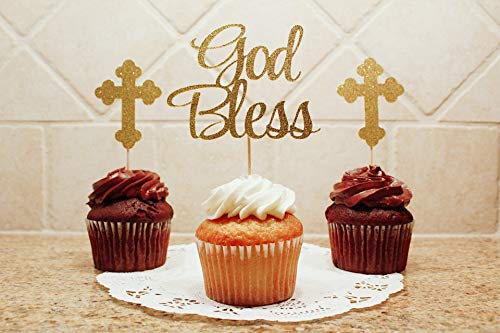 2 JeVenis+Glittery+Baptism+Decorations+Birthday