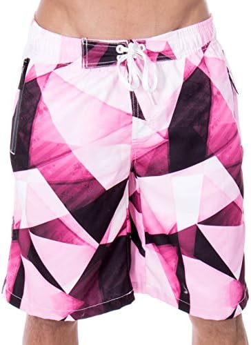 Verabella Men's Swim Trunks Mesh Lining Beachwear Board Shorts with Pockets