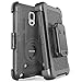 Note 4 Case, Galaxy Note 4 Case, BENTOBEN Shockproof Heavy Duty Protection Hybrid Rugged Samsung Galaxy Note 4 Case Rubber Built-in Rotating Kickstand Belt Swivel Clip Holster Note 4 Case, Black