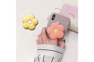 2 Pcs Flower Soft Rubber Three-Dimensional Mobile Phone Airbag Grip Colour Random