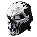 Annay Skull Skeleton Full Face Airsoft Mask with Metal Mesh Eye Protection Army Tactical Mask for Halloween Airsoft BB Paintball Gun CS Game Cosplay and Masquerade Party Wildfire