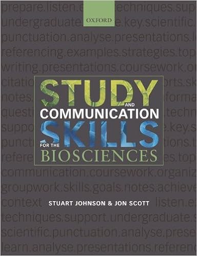 Study Communication Skills For The Biosciences Stuart Johnson