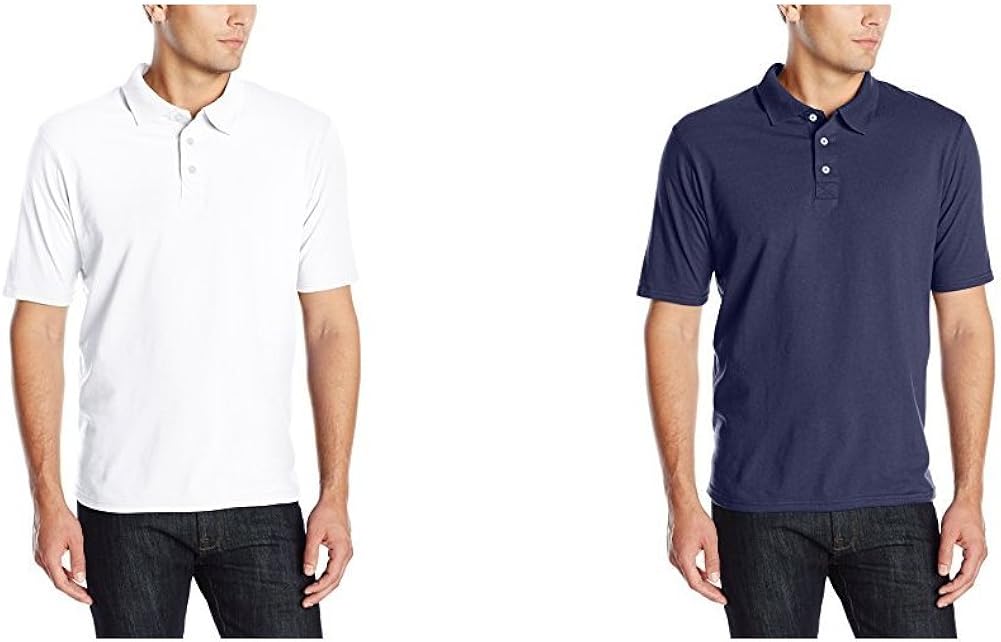 Hanes Men's X-Temp Performance Polo Shirt (1 Pack or 2 Pack) | 