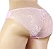 SISSY pouch panties lingerie men's lace brikini briefs girlie underwear sexy for men (L, Pink)