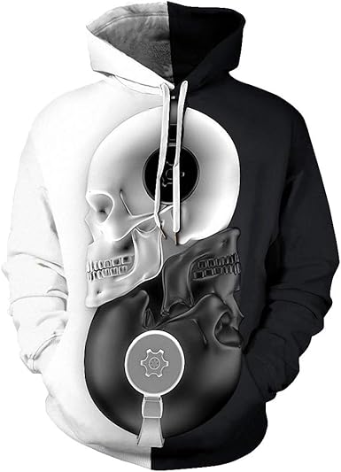 skull hoodie mens