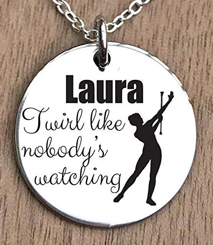 Majorette Necklace, Majorette Jewelry, Baton Necklace, Baton Charm Necklace, Twirling Necklace, Majorette Gift - Thumbnail 3