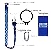 QeeLink Handle for Hydro Flask - Security Design - Wide Mouth Water Bottles Carrier - Includes Paracord Survival Strap with Compass Fire Starter Whistle (Z Blue)