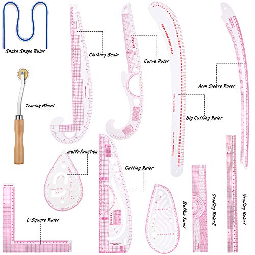 DIY French Curve Metric Ruler Sewing Ruler Curve Shaped Measure Ruler