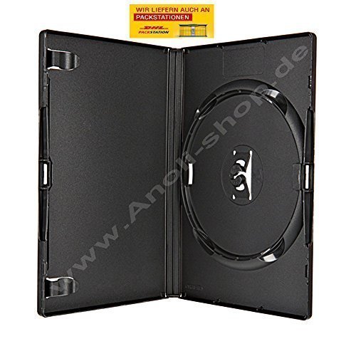 Amaray Set of 25 DVD Cases Single Disc 14 mm Black