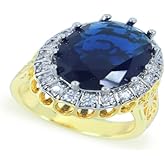 UNIHLC Royal Midnight Ring - Elegant Center Stone with Adjustable Stainless Steel Band, Waterproof, Anti-Tarnish & Hypoallergenic Jewelry Accessory for woman
