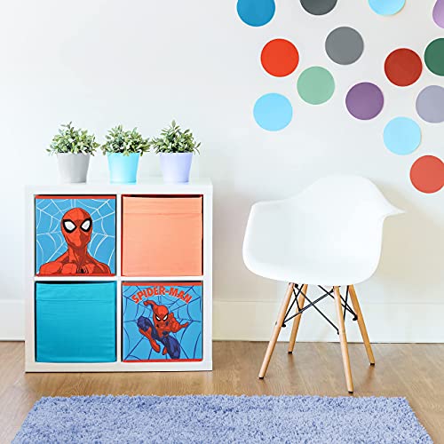 Marvel Spiderman  Hero 2 Pack Collapsible Cube Storage Bins Kids