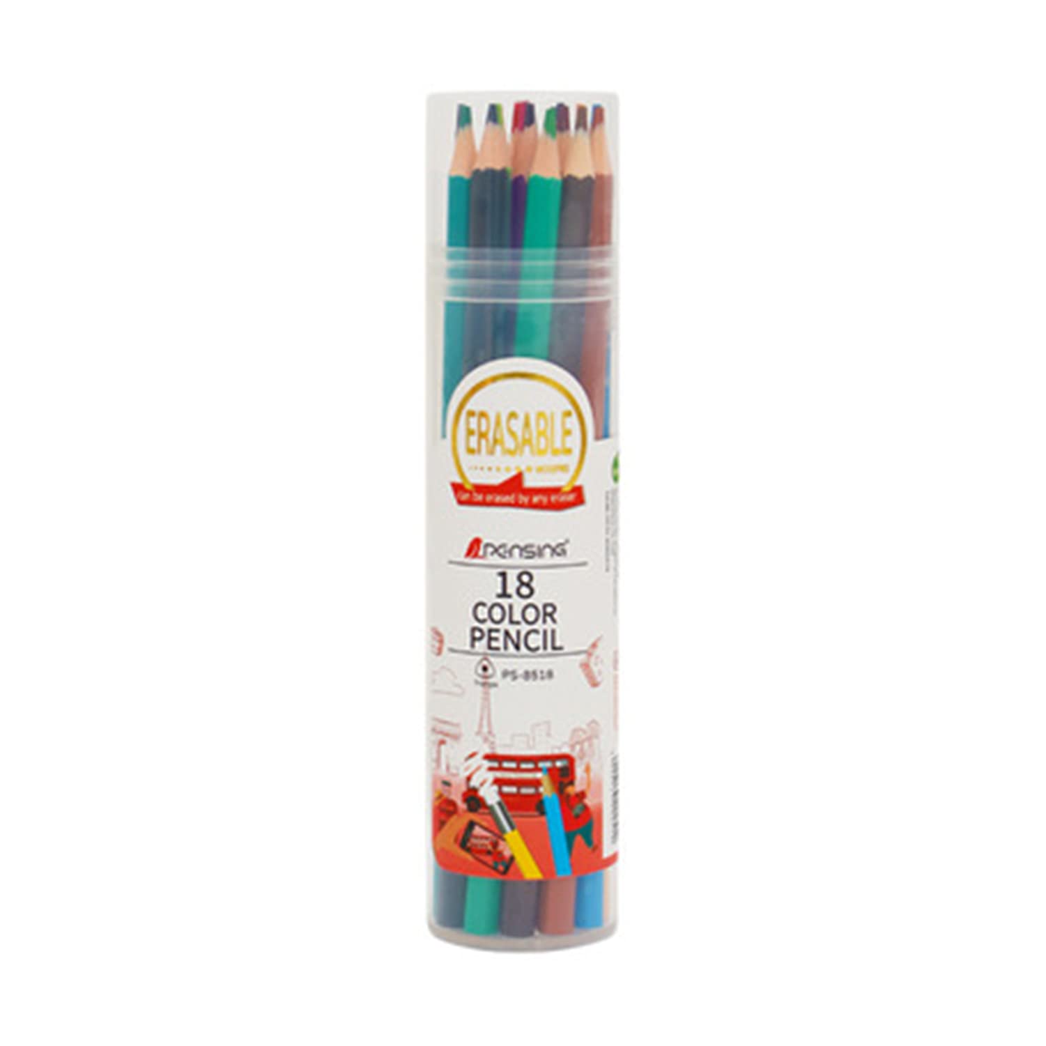 TRIUMPHANT Coloured Pencils, Professional Watercolour Pencils The Color is Delicate and Easy to Color, Any Eraser Can Be Erased Ideal for Drawing, Sketching, Shading & Coloring (18colors)