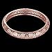 18K Rose Gold Plated Filigree Pattern Bangle Bracelets for Women