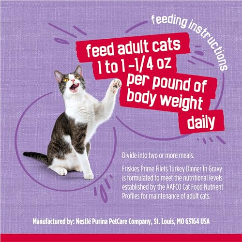 PURINA FRISKIES PRIME FILETS TURKEY DINNER IN WET CAT FOOD GRAVY – (PACK OF 24) 5.5 OZ. CANS