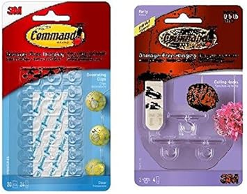 Command Party Ceiling Hooks Clear With Command Decoration Clips