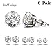 Besjewel Stud Earrings Set 3mm-5mm Hypoallergenic Surgical Stainless Steel Earings For Women, 6 pairs