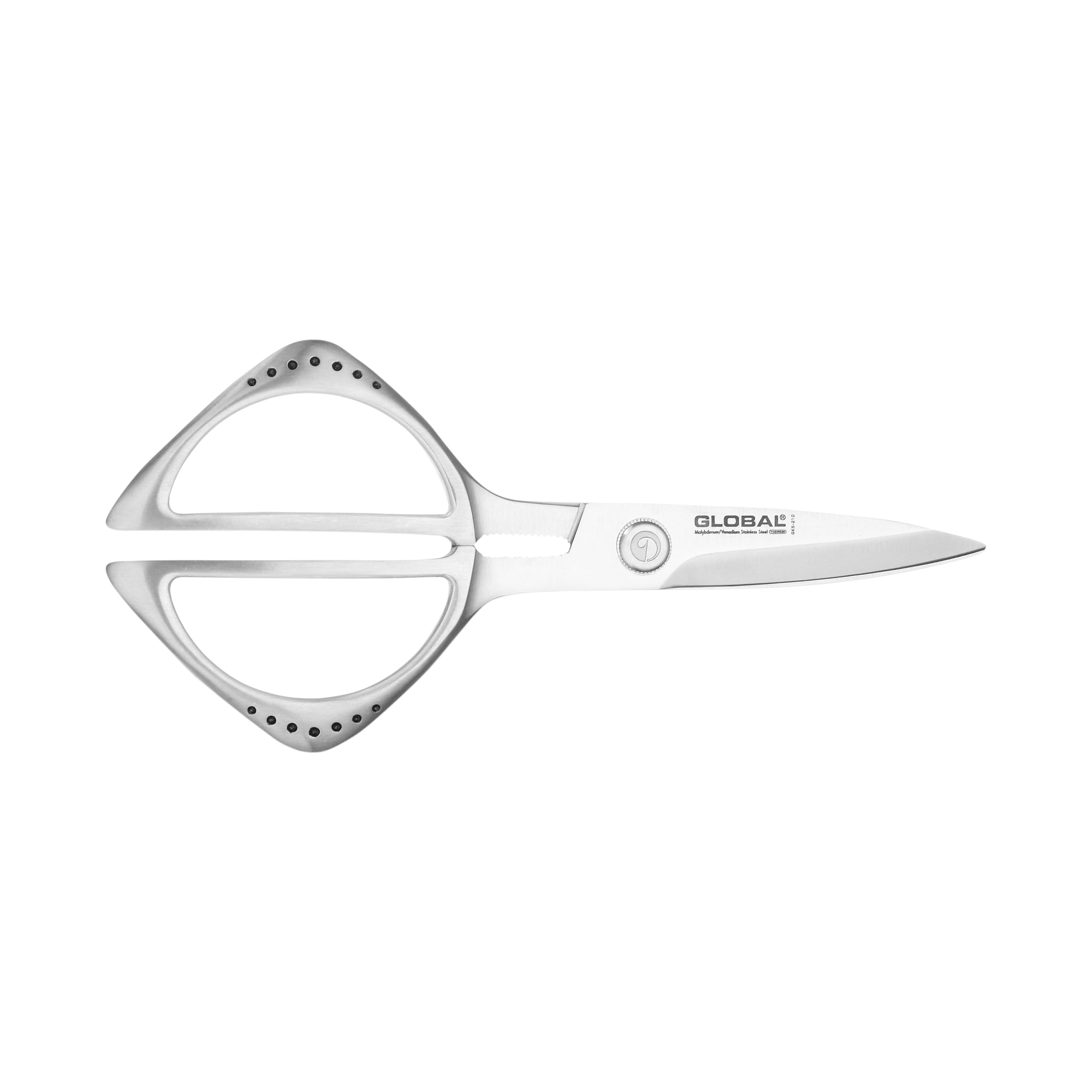 Global Kitchen Shears GKS-210, Stainless Steel Sharp Kitchen Scissors, Multipurpose Scissors for Chefs Cutting Fish, Herbs, Meat & More, Kitchen Essentials Cooking Gadget Made in Japan